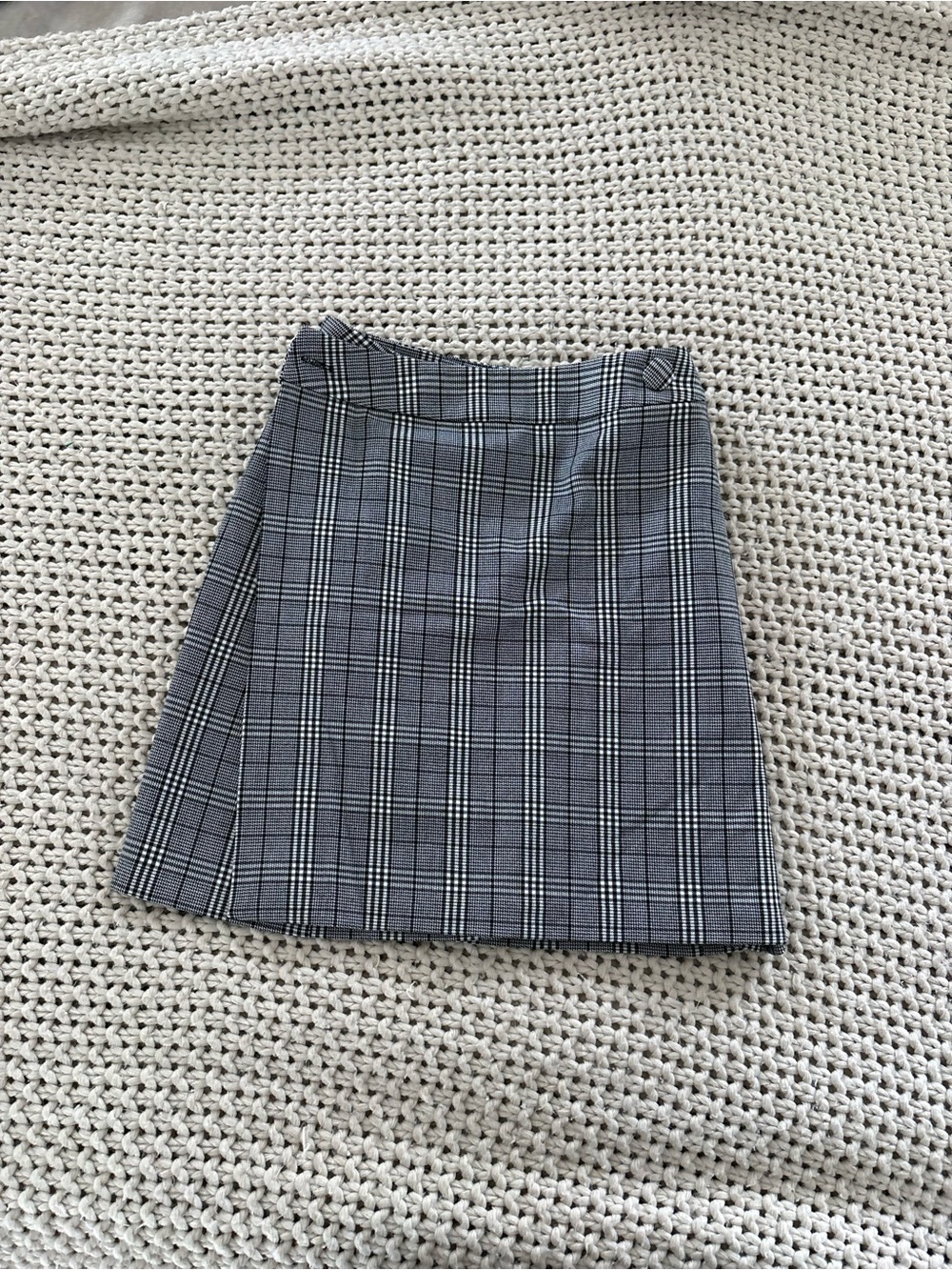 Target Plaid Mini Skirt - Gray & Black